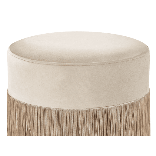 Pufe VIRGINIA Veludo Taupe 36 cm 36 cm 38 cm