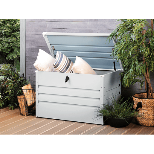 Caixa de arrumação CEBROSA Metal 100 cm 62 cm Cinzento claro