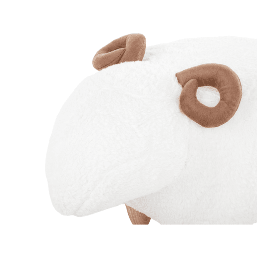 Tamborete animal LAMB Tecido Branco