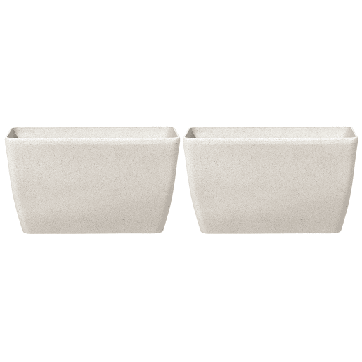 Conjunto de 2 vasos para plantas BARIS 74 cm Creme