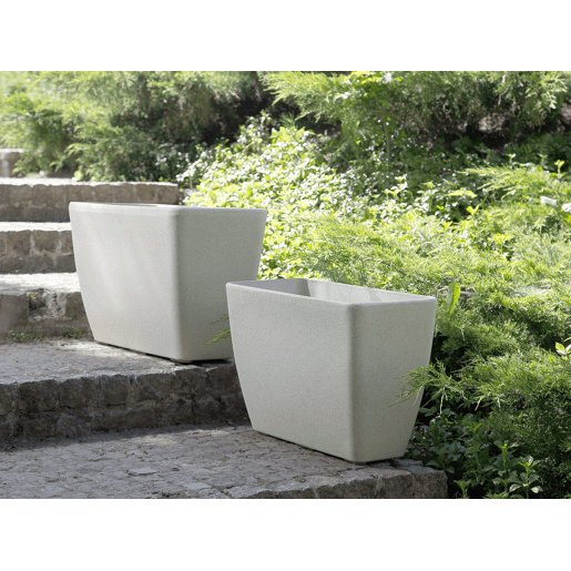 Conjunto de 2 vasos para plantas BARIS 74 cm Creme