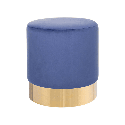 Pufe SOPHIA Veludo Azul marinho 39 cm 39 cm 40 cm