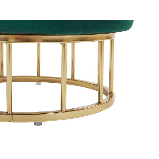 Pufe com arrumação ELGIN Veludo Verde escuro 37 cm 37 cm 42 cm