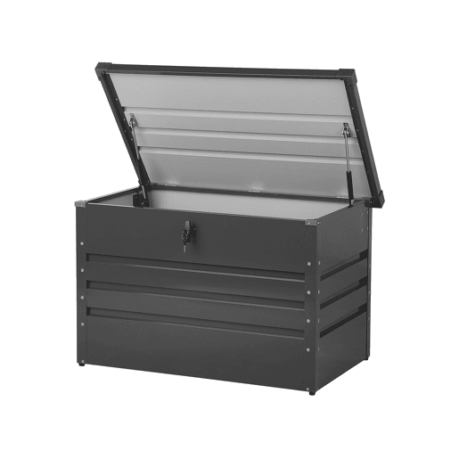 Caixa de arrumação CEBROSA Metal 100 cm 62 cm Cinzento grafite