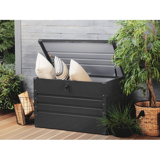Caixa de arrumação CEBROSA Metal 100 cm 62 cm Cinzento grafite