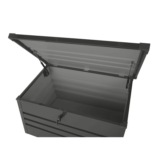 Caixa de arrumação CEBROSA Metal 100 cm 62 cm Cinzento grafite