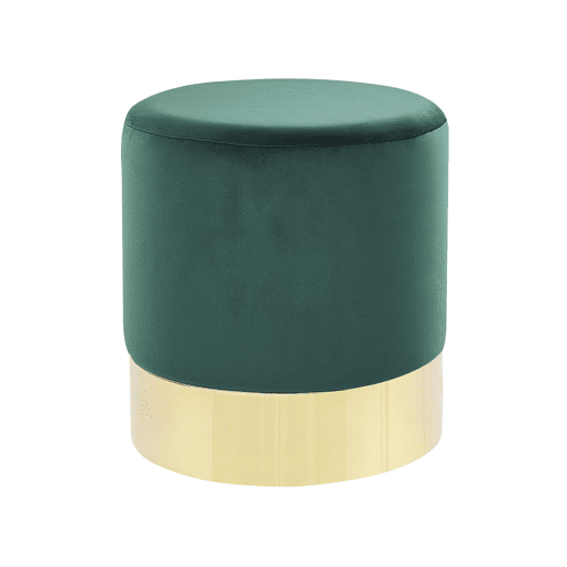 Pufe SOPHIA Veludo Verde escuro 39 cm 39 cm 40 cm