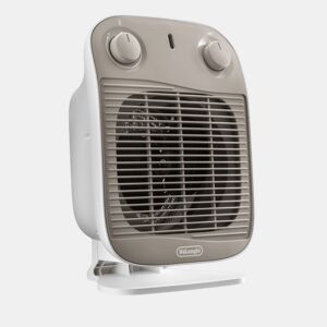 Aquecedor com ventilador De'Longhi HFS50C22. Aquecedor eléctrico com termóstato. Potência regulável. Protecção anti-gotejamento. 2200 W