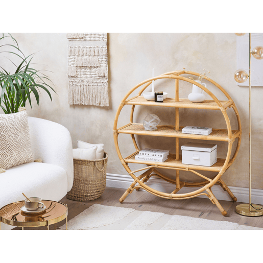 Estante com 3 prateleiras TUVALU II Rattan 109 cm Natural