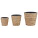 Beliani Conjunto de 3 macetas PLAKA Beliani Conjunto de 3 macetas PLAKA Natural