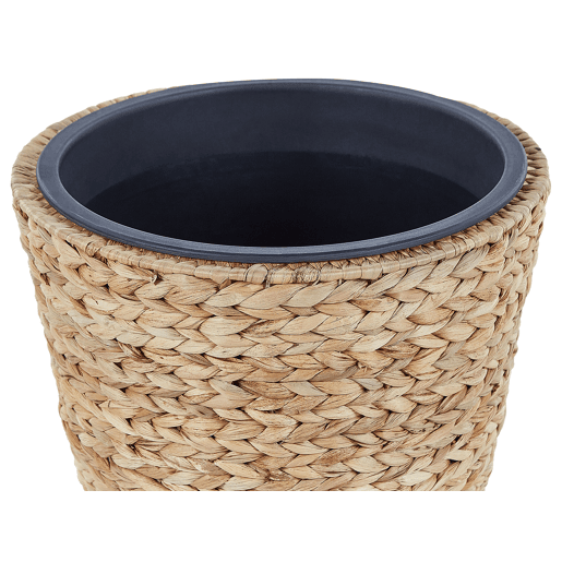 Conjunto de 3 vasos para plantas PLAKA Flor de Jacinto 293749 cm Natural