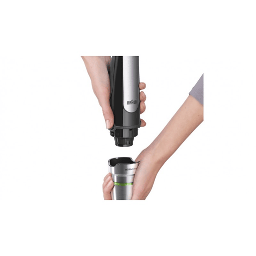 Minipimer MQ7035XBI Braun - Varinha Minipimer. Tecnologia anti-respingos. Sistema Easy Click. 1.000 W. 600 ml. Cor branca