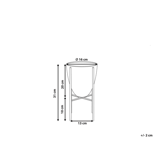 Beliani Vaso alto para plantas LEFKI
