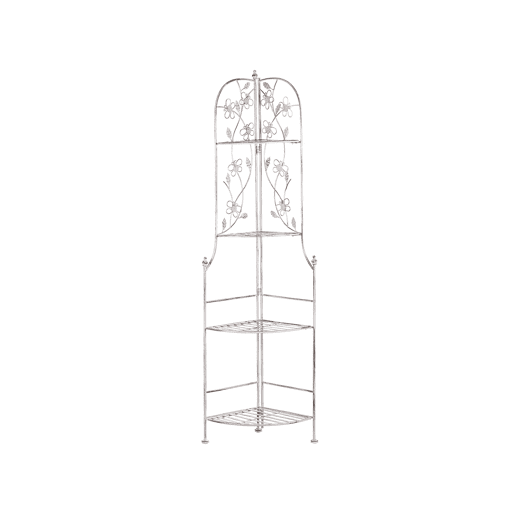 Estante de canto BIELLA Dobrável Metal Branco