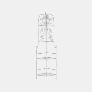 Estante de canto BIELLA Dobrável Metal Branco