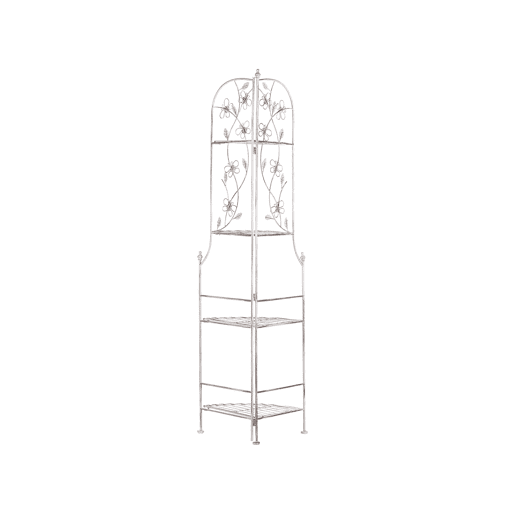 Estante de canto BIELLA Dobrável Metal Branco