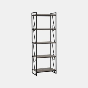 Estante com 5 prateleiras FORRES 184 cm CastanhoPreto