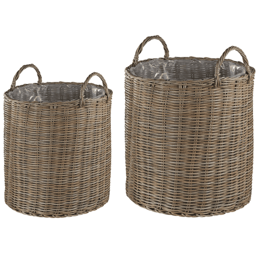 Beliani Conjunto de 2 vasos para plantas BITOLA