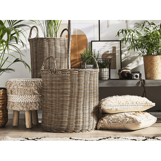 Beliani Conjunto de 2 vasos para plantas BITOLA