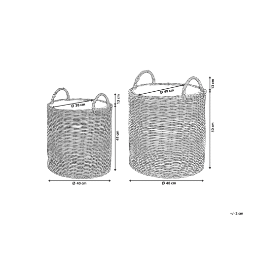 Beliani Conjunto de 2 vasos para plantas BITOLA