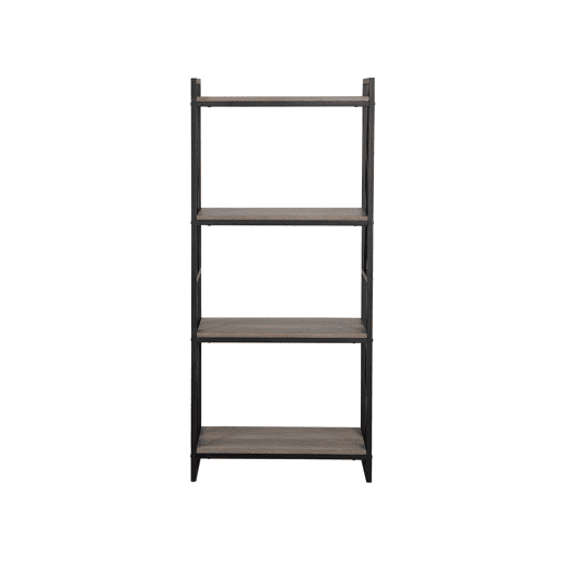 Estante com 4 prateleiras FORRES 143 cm CastanhoPreto