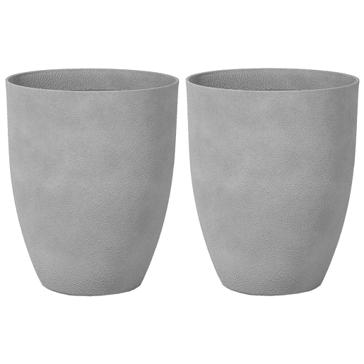 Conjunto de 2 vasos para plantas CROTON 43 cm Cinzento