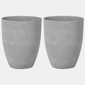 Conjunto de 2 vasos para plantas CROTON 43 cm Cinzento