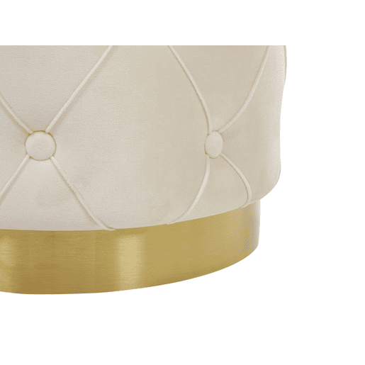 Conjunto de 2 tamboretes com arrumação PUEBLO Veludo Branco 4033 cm 4033 cm 4436 cm