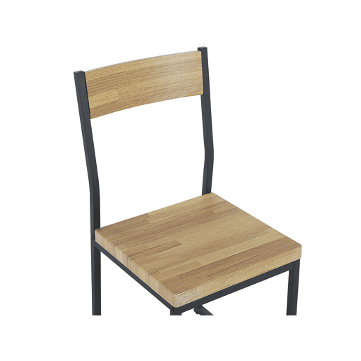 Conjunto de refeição FLIXTON Castanho claro 4 lugares
