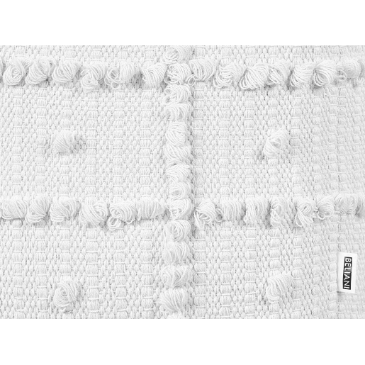 Pufe HARNAI Algodão Branco 40 cm 40 cm 40 cm Pufe HARNAI Algodão Branco 40 cm 40 cm 40 cm