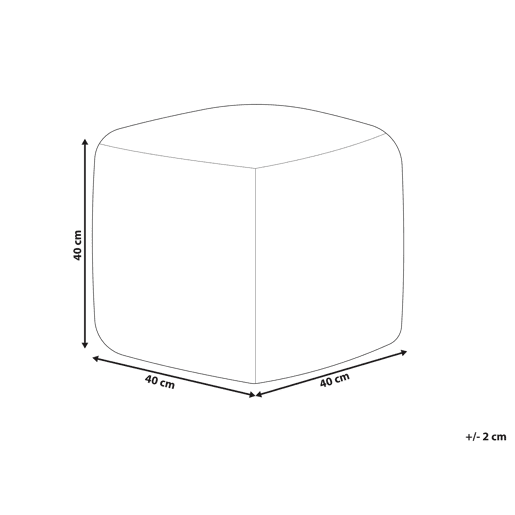 Pufe BHILWARA Algodão Cinzento 40 cm 40 cm 40 cm