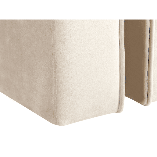 Pufe de veludo bege 35 x 42 cm MODOC