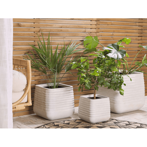 Vaso PARIKIA 46 cm Branco creme Vaso PARIKIA 46 cm Branco creme