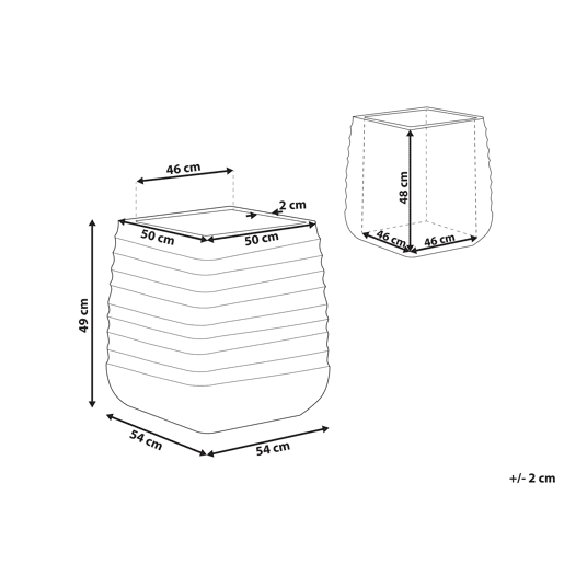 Vaso PARIKIA 46 cm Branco creme Vaso PARIKIA 46 cm Branco creme