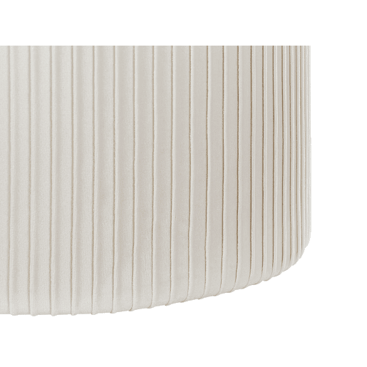 Conjunto de 2 tamboretes com arrumação CAMDENTON Veludo Branco creme 3631 cm 3631 cm 4438 cm