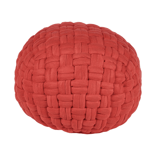 Pufe HOPA Veludo Vermelho 45 cm 45 cm 35 cm