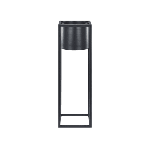 Vaso alto para plantas IDRA Metal 15 cm Preto
