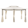 Pérgola de Jardim COLOS Metal 400 cm 300 cm Creme
