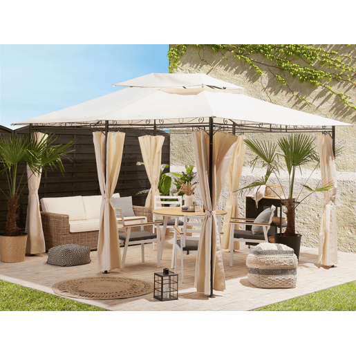 Pérgola de Jardim COLOS Metal 400 cm 300 cm Creme