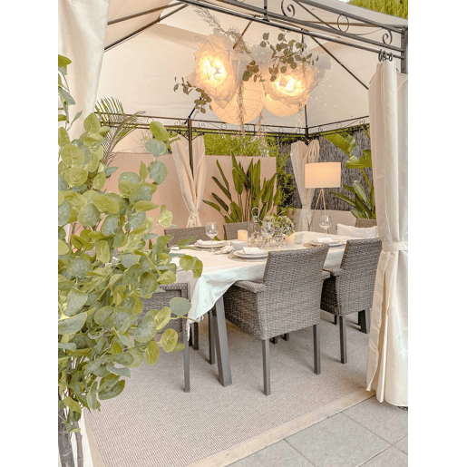 Pérgola de Jardim COLOS Metal 400 cm 300 cm Creme