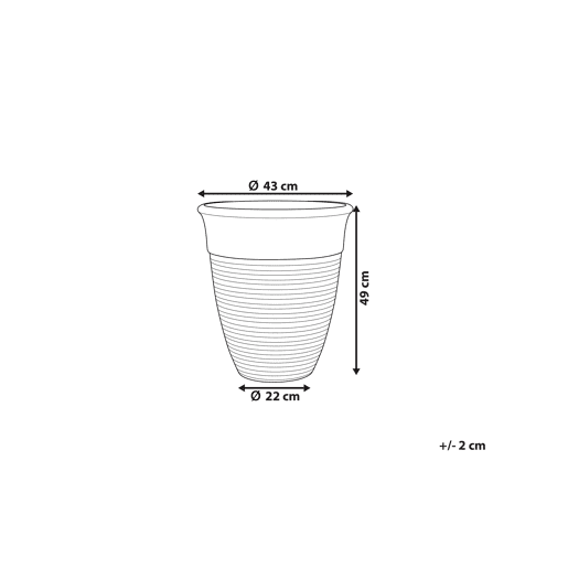 Vaso KATALIMA 43 cm Cinzento