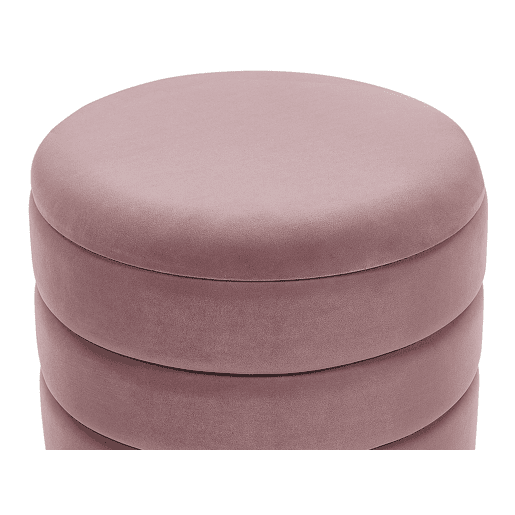 Conjunto de 2 tamboretes com arrumação GARLAND Veludo Rosa 4033 cm 4033 cm 4438 cm