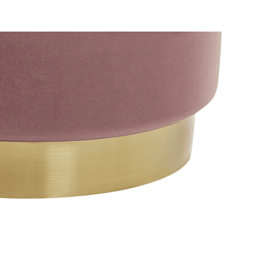 Conjunto de 2 tamboretes com arrumação GARLAND Veludo Rosa 4033 cm 4033 cm 4438 cm