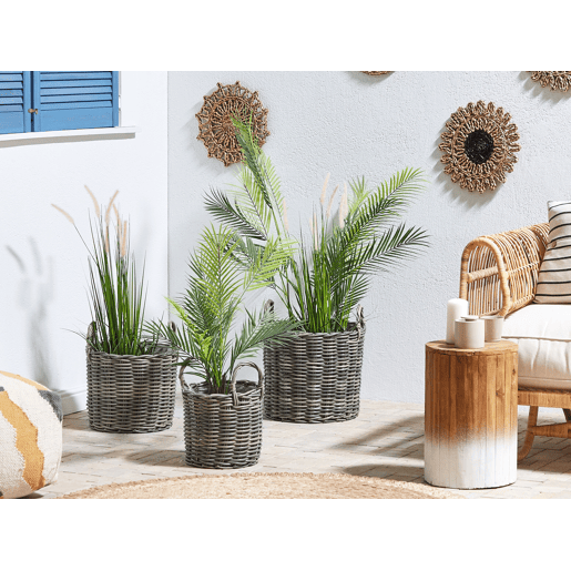 Conjunto de 3 vasos para plantas NIKITI 293540 cm Taupe