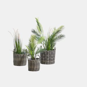 Conjunto de 3 vasos para plantas NIKITI 293540 cm Taupe