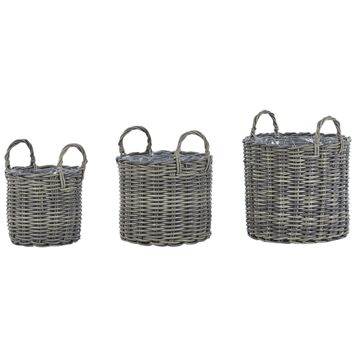 Conjunto de 3 vasos para plantas NIKITI 293540 cm Taupe