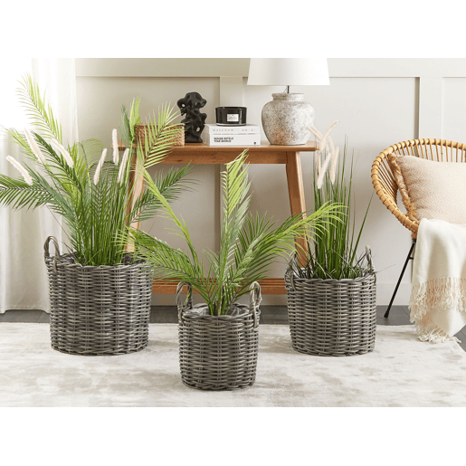Conjunto de 3 vasos para plantas NIKITI 293540 cm Taupe