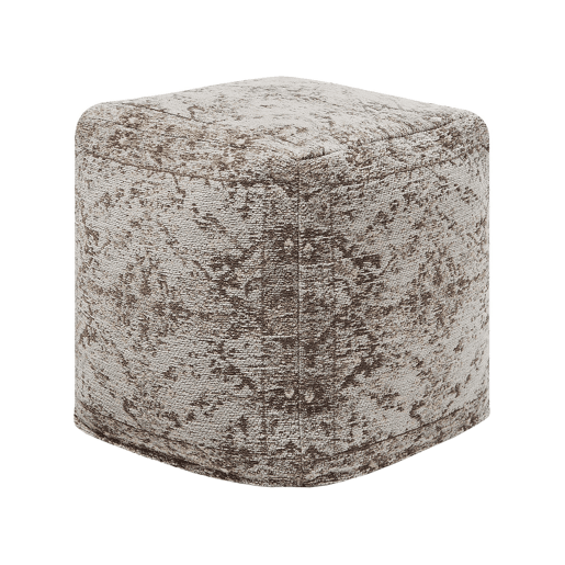 Pufe MEERUT Algodão Taupe 40 cm 40 cm 40 cm