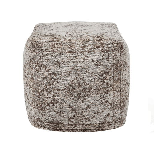 Pufe MEERUT Algodão Taupe 40 cm 40 cm 40 cm
