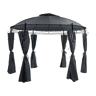 Pérgola de Jardim SAFARA Metal 368 cm 368 cm Cinzento grafite